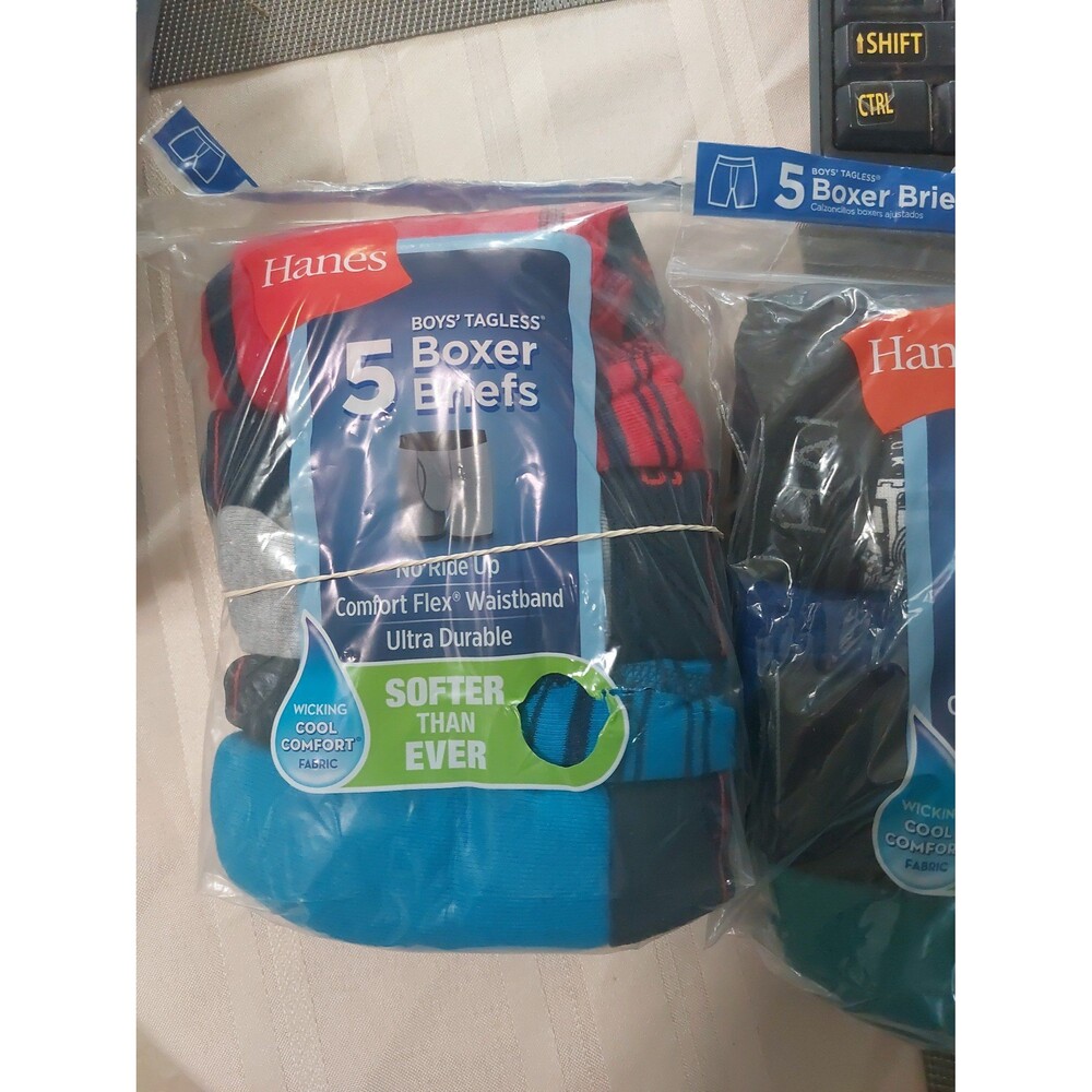 Hanes boys boxer briefs sz Lg 14-16( 10 pair)